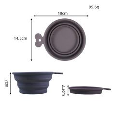 Silicone collapsible dog bowl feeding food bowl