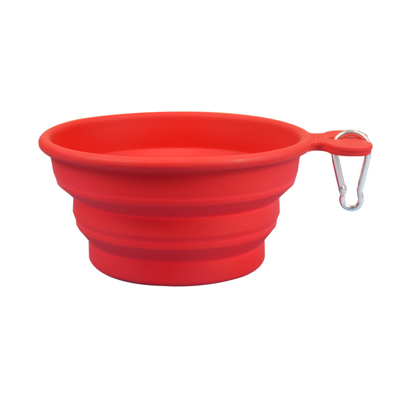Silicone collapsible dog bowl feeding food bowl