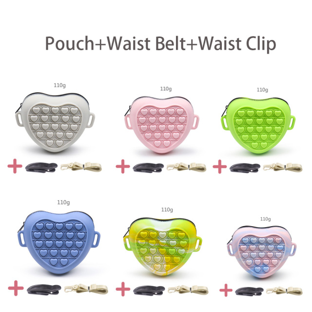 Silicone Portable small training Dog Treat Pouch snack Bag with Waist Clip and Waist Belt