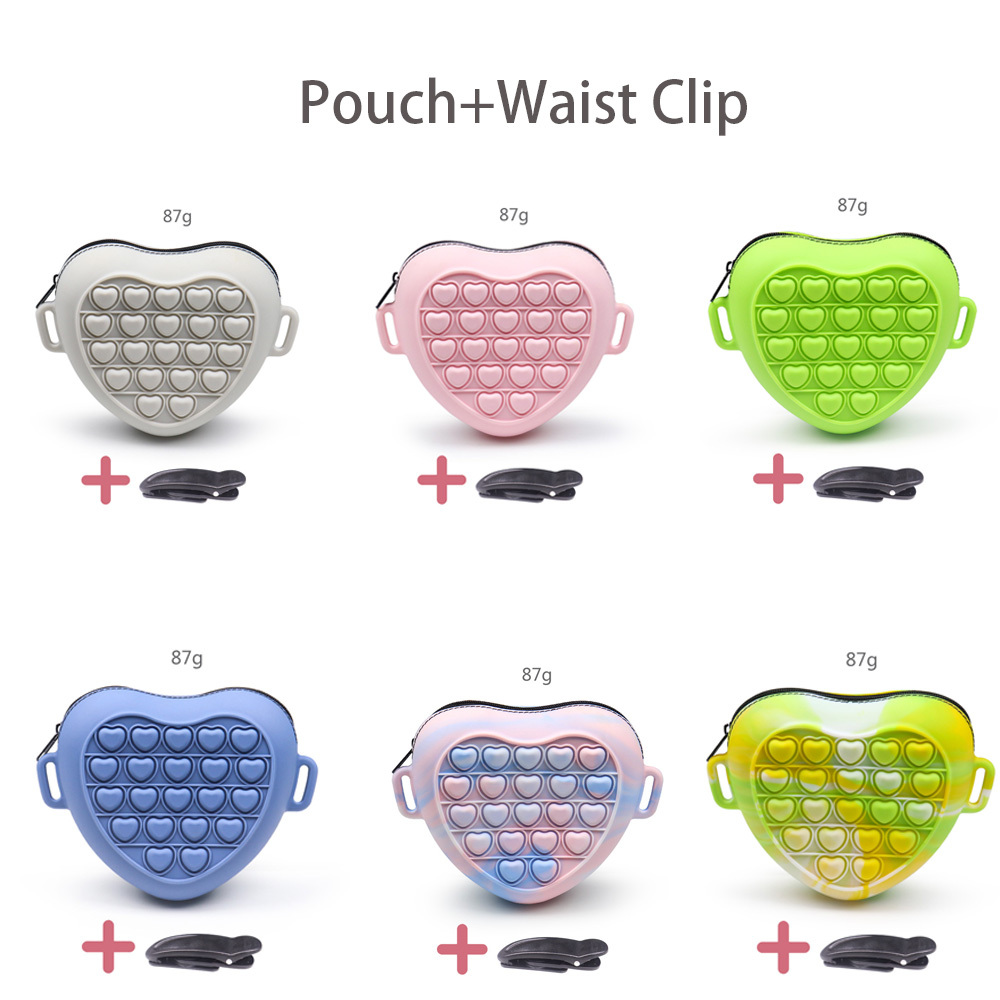 Silicone Portable small training Dog Treat Pouch snack Bag with Waist Clip and Waist Belt