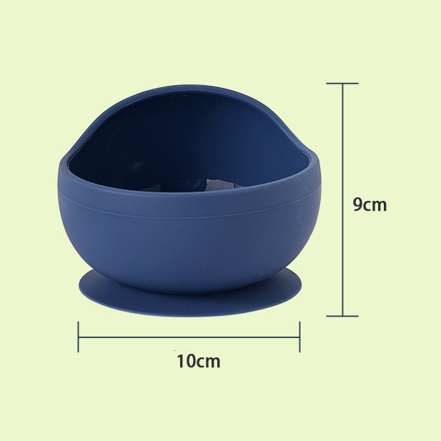 Silicone baby bowl with spoon straw