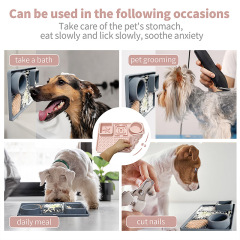 Silicone slow feeder licking mat for pet food dog cat mat with suction cups