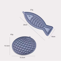 Silicone slow feeder licking pad for pet food dog cat mat with suction cups