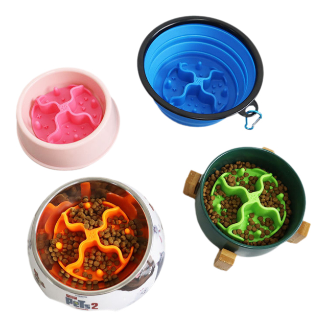 Customizable Silicone Dog Bowl Slow Eating Feeder Insert 4.72 inch With Suction Cups  - JOYI Silicone