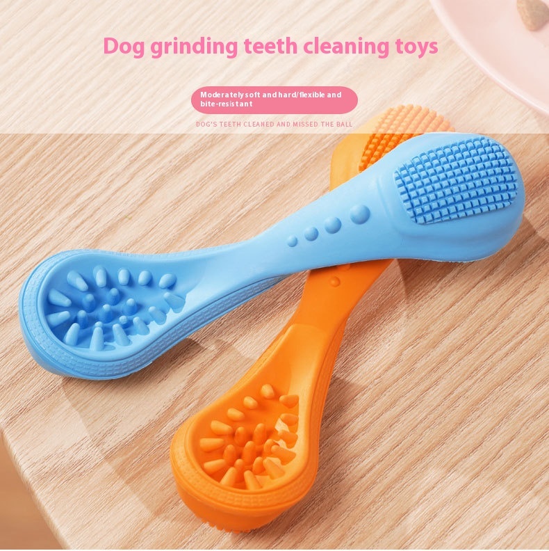 Wholesale Interactive Rubber Pet teeth cleaning toys Custom logo outdoor dog fun treat chewing toy