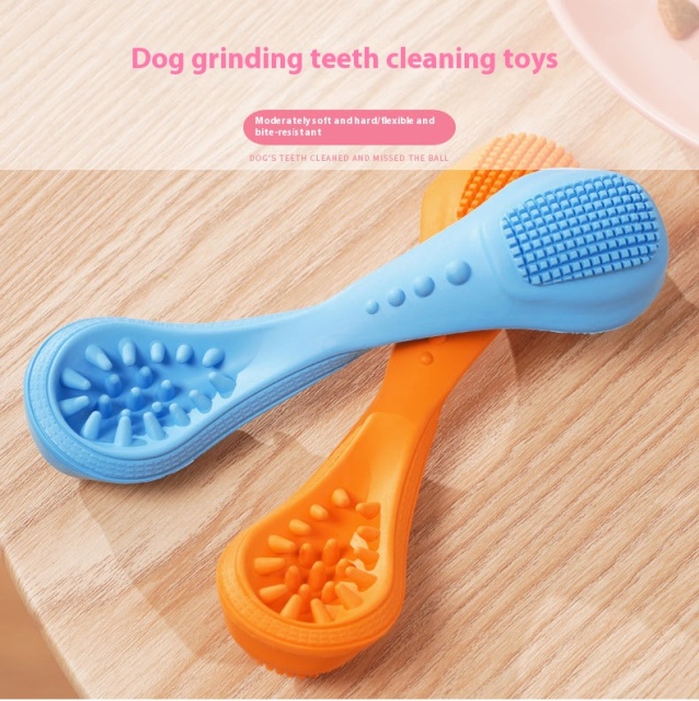 Wholesale Interactive Rubber Pet teeth cleaning toys Custom logo outdoor dog fun treat chewing toy