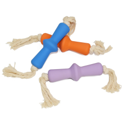 Teething Relief Pet Chew Toy rubber Rope Small Medium Large Dogs chewing toy– Soft & Flexible Rubber Dog Toy