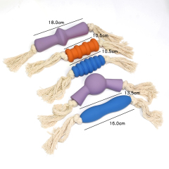 Teething Relief Pet Chew Toy rubber Rope Small Medium Large Dogs chewing toy– Soft & Flexible Rubber Dog Toy