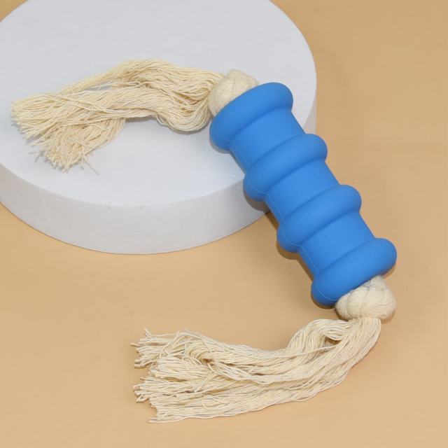 Teething Relief Pet Chew Toy rubber Rope Small Medium Large Dogs chewing toy– Soft & Flexible Rubber Dog Toy