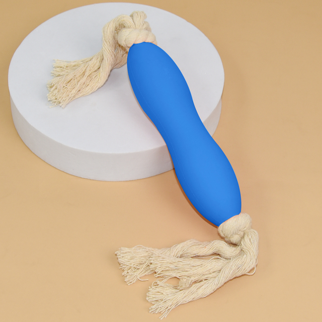Teething Relief Pet Chew Toy rubber Rope Small Medium Large Dogs chewing toy– Soft & Flexible Rubber Dog Toy