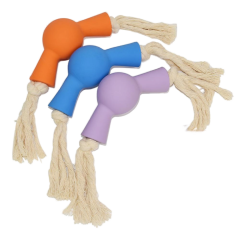 Teething Relief Pet Chew Toy rubber Rope Small Medium Large Dogs chewing toy– Soft & Flexible Rubber Dog Toy