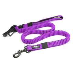 OEM Customizable Pet Car Safety Dog Leash with Universal Seatbelt Clip & Heavy-Duty Zinc Alloy Hook – Bulk Wholesale Available