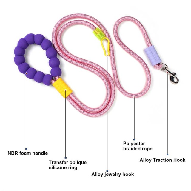 Wholesale Pet Multi-Purpose Comfort Dog Leash – Shock-Absorbing Handle, Zinc Alloy Clips & Eco-Friendly Design for Training/Safety Suppliers