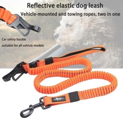 OEM Customizable Pet Car Safety Dog Leash with Universal Seatbelt Clip & Heavy-Duty Zinc Alloy Hook – Bulk Wholesale Available