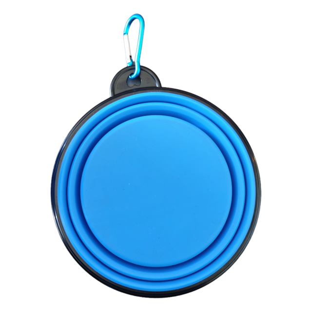 Silicone collapsible dog water bowl feeding food bowl