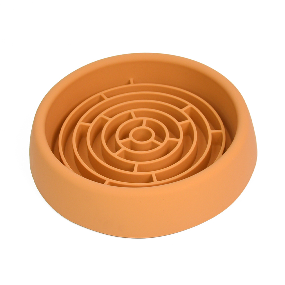 Non-slip silicone slow eating bowl for dogs and cats