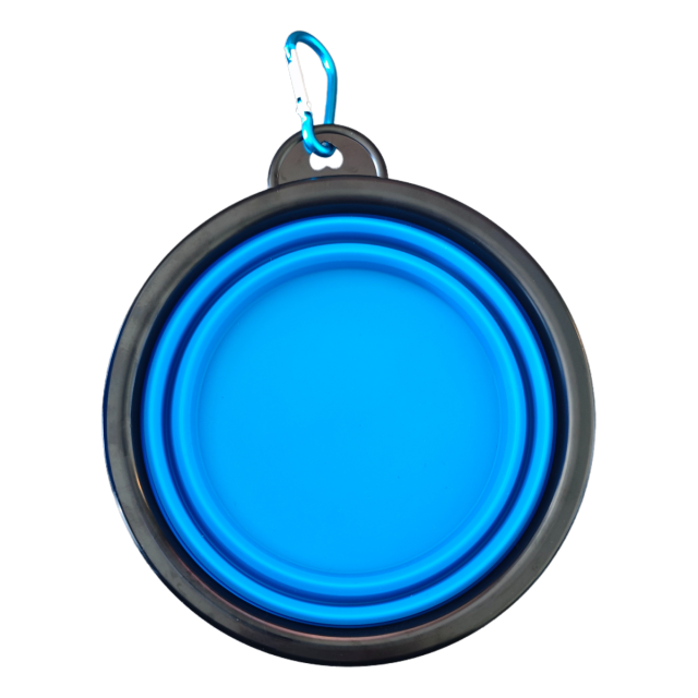 Silicone collapsible dog water bowl feeding food bowl