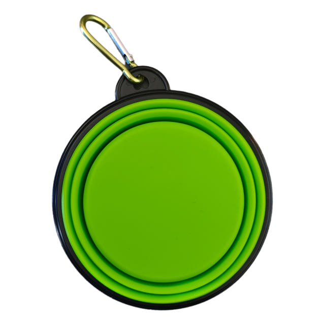 Silicone collapsible dog water bowl feeding food bowl