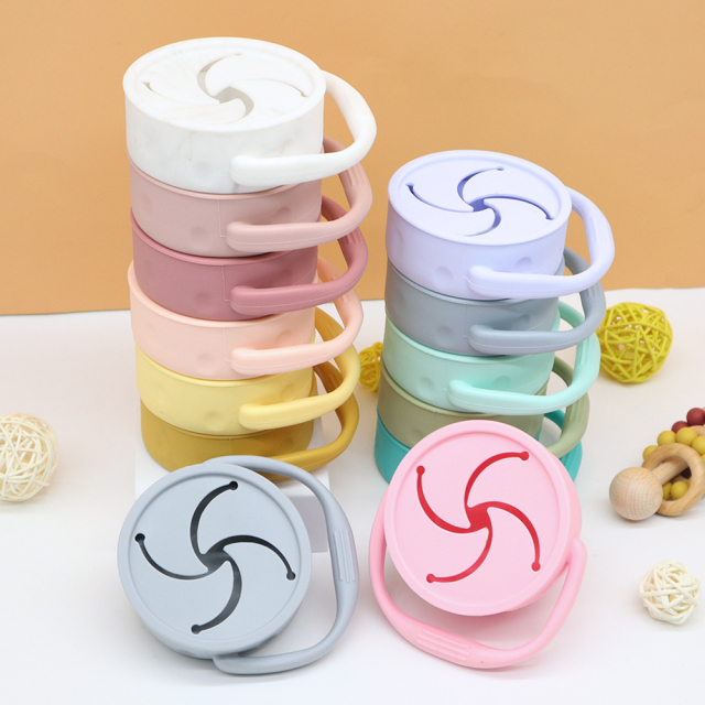Bulk Order Silicone Snack Cup 100% Platinum Silicone Material Portable For Baby Kids Snack Cup