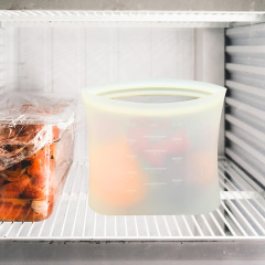 Wholesale Silicone freezer reusable bags fit for meat vegetables fruits