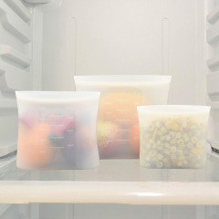 Wholesale Silicone freezer reusable bags fit for meat vegetables fruits