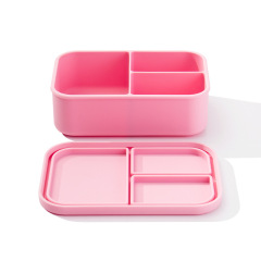 Wholesale silicone food storage containers for picnic office workers students portable food box