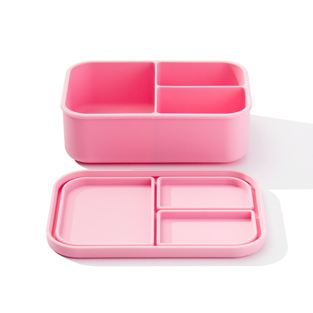 Wholesale silicone food storage containers for picnic office workers students portable food box