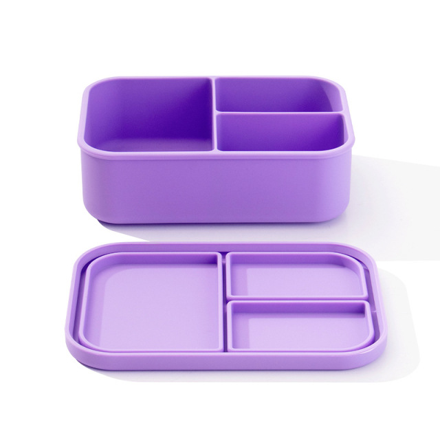 Wholesale silicone food storage containers for picnic office workers students portable food box