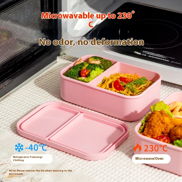 Wholesale silicone food storage containers for picnic office workers students portable food box