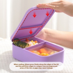 Wholesale silicone food storage containers for picnic office workers students portable food box