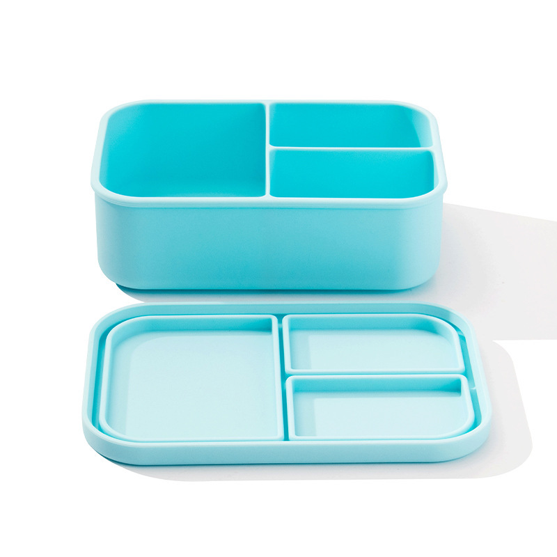 Wholesale silicone food storage containers for picnic office workers students portable food box