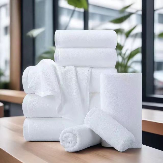 Bulk 600gsm Cotton Hotel Towels - High-Density Bath & Hand Towels for Gyms, Spas, Vacation Rentals