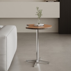 Saddle Leather Sofa Side Table