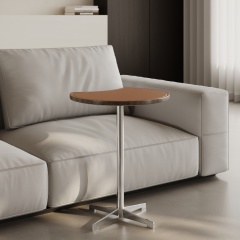Saddle Leather Sofa Side Table