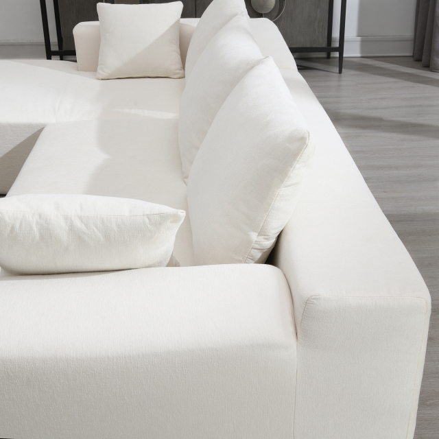 109*68" Modular Sectional Sofa Set – Modern Minimalist Cream Couch for Living Room, Bedroom & Salon