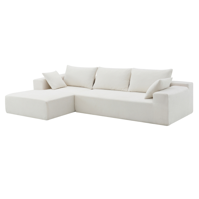 109*68" Modular Sectional Sofa Set – Modern Minimalist Cream Couch for Living Room, Bedroom & Salon