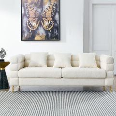 Modern Chenille Upholstered Sectional Sofa Set – a modular 108" L-shaped sectional sofa set for the living room, complete with 6 pillows. This freely combinable sofa couch is suitable for both living rooms and bedrooms, featuring a left chaise