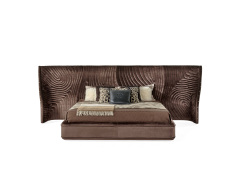 Luxury Velvet Upholstered Matress with Statement Headboard