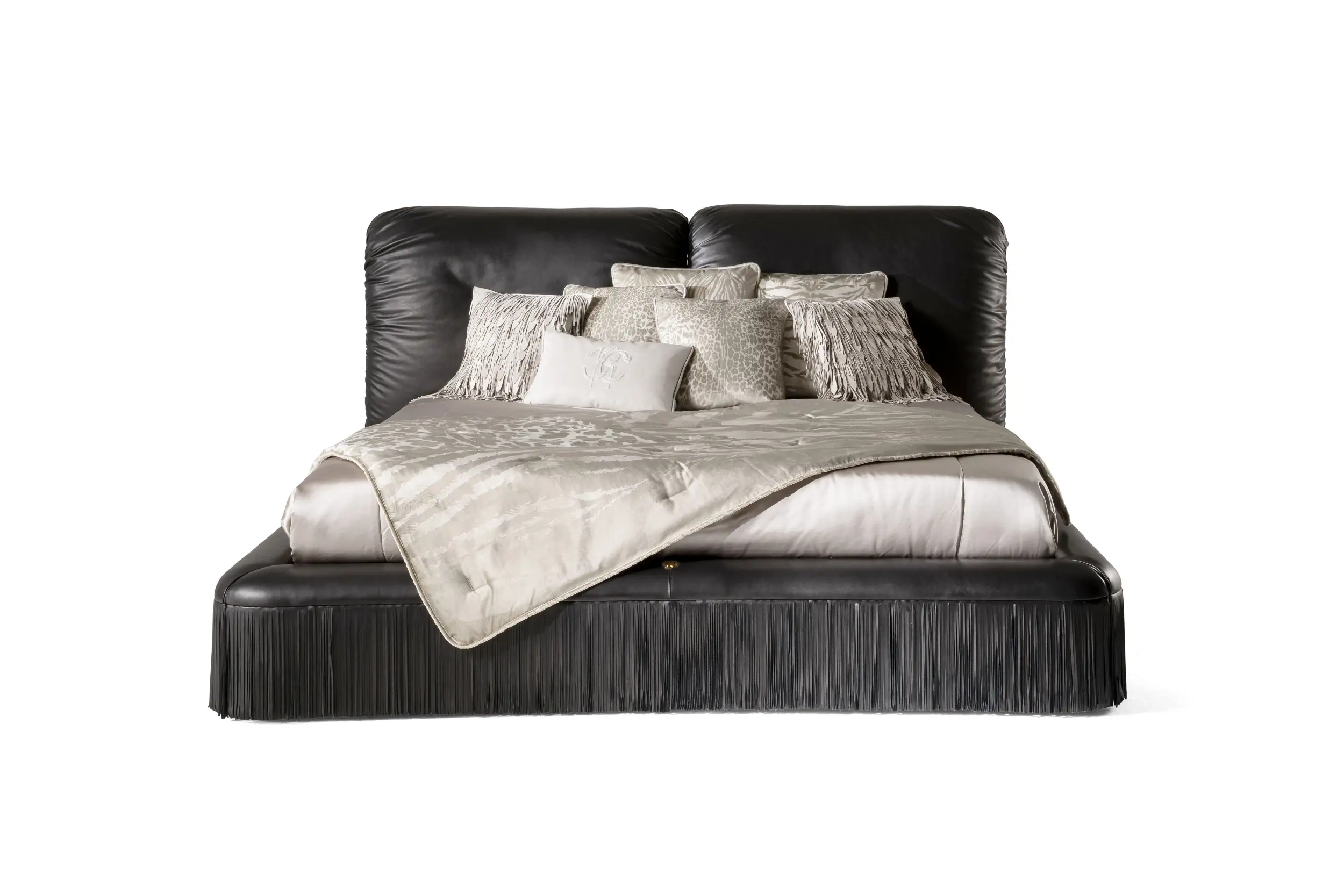 Luxury Leather Matress with Fringe Detailing