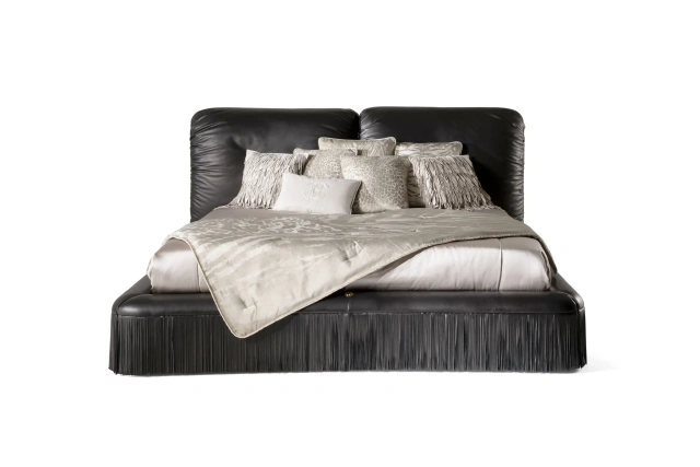 Luxury Leather Matress with Fringe Detailing