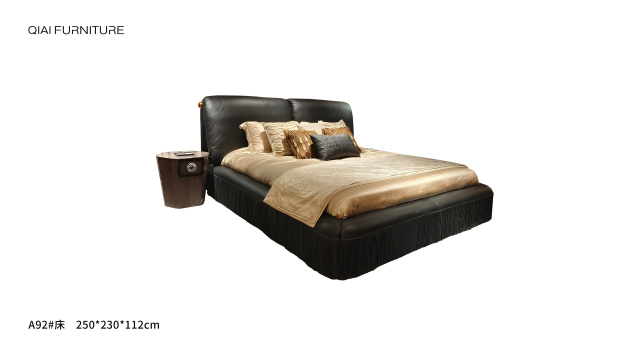 Luxury Leather Matress with Fringe Detailing