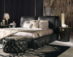 Luxury Leather Matress with Fringe Detailing