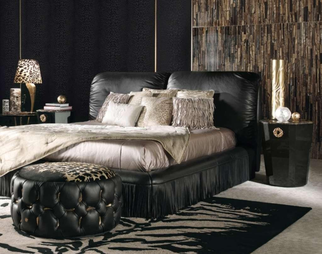 Luxury Leather Matress with Fringe Detailing