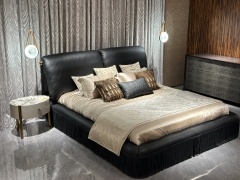 Luxury Leather Matress with Fringe Detailing