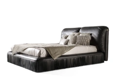 Luxury Leather Matress with Fringe Detailing