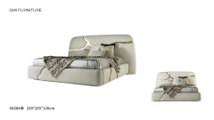 Luxury Upholstered Matress with Gold Accents