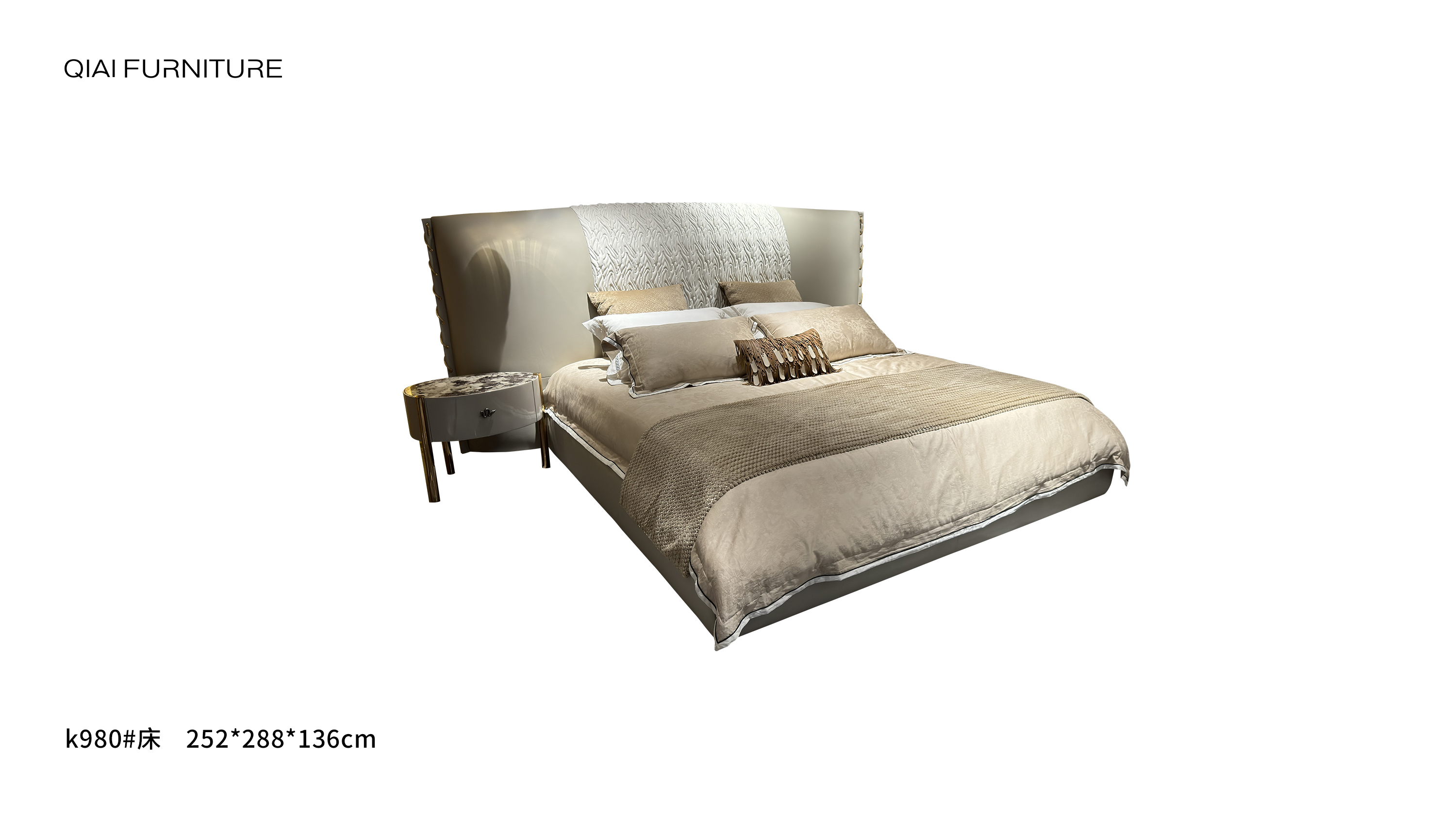 Luxury Upholstered Matress with Decorative Lacing
