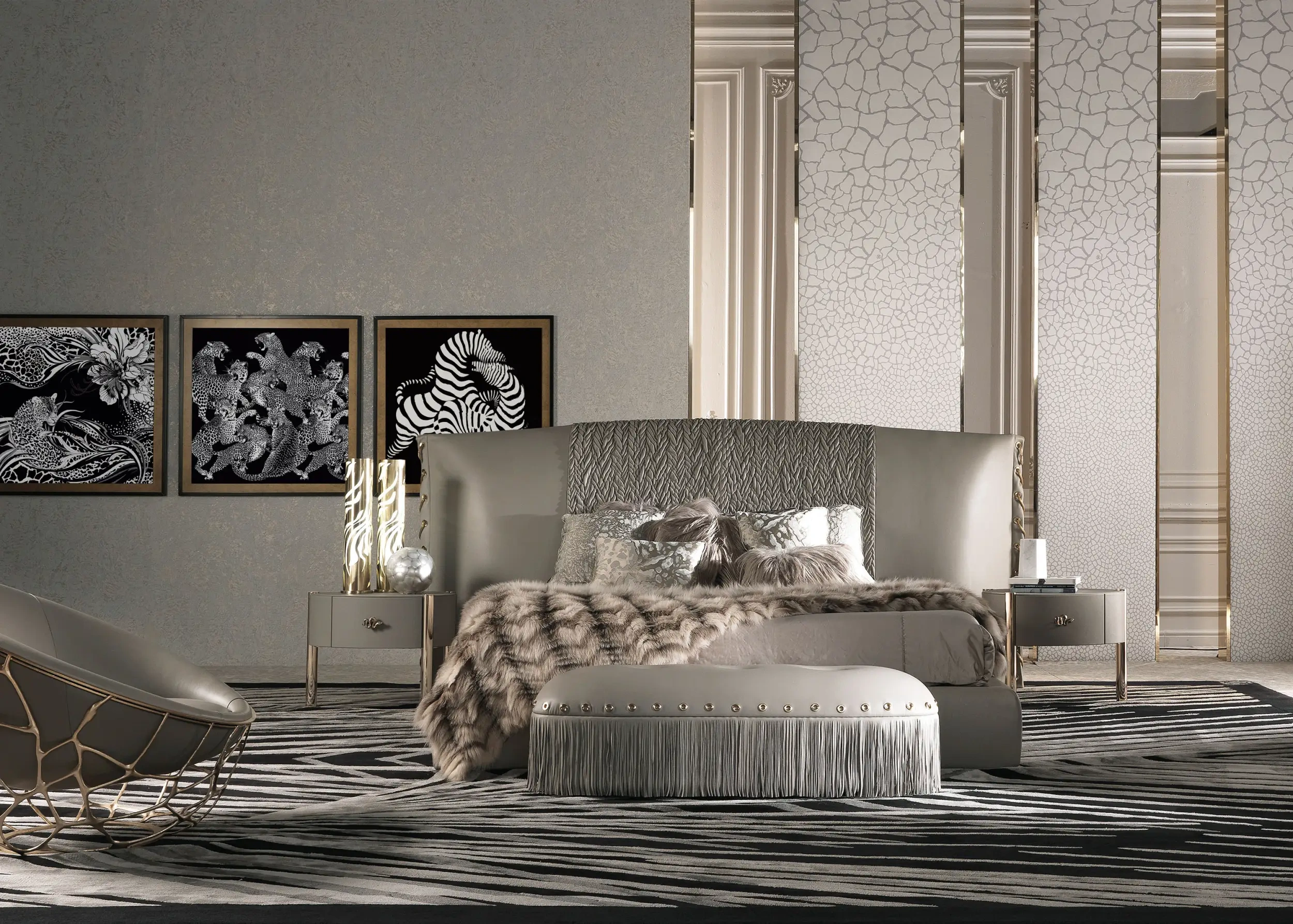 Luxury Upholstered Matress with Decorative Lacing