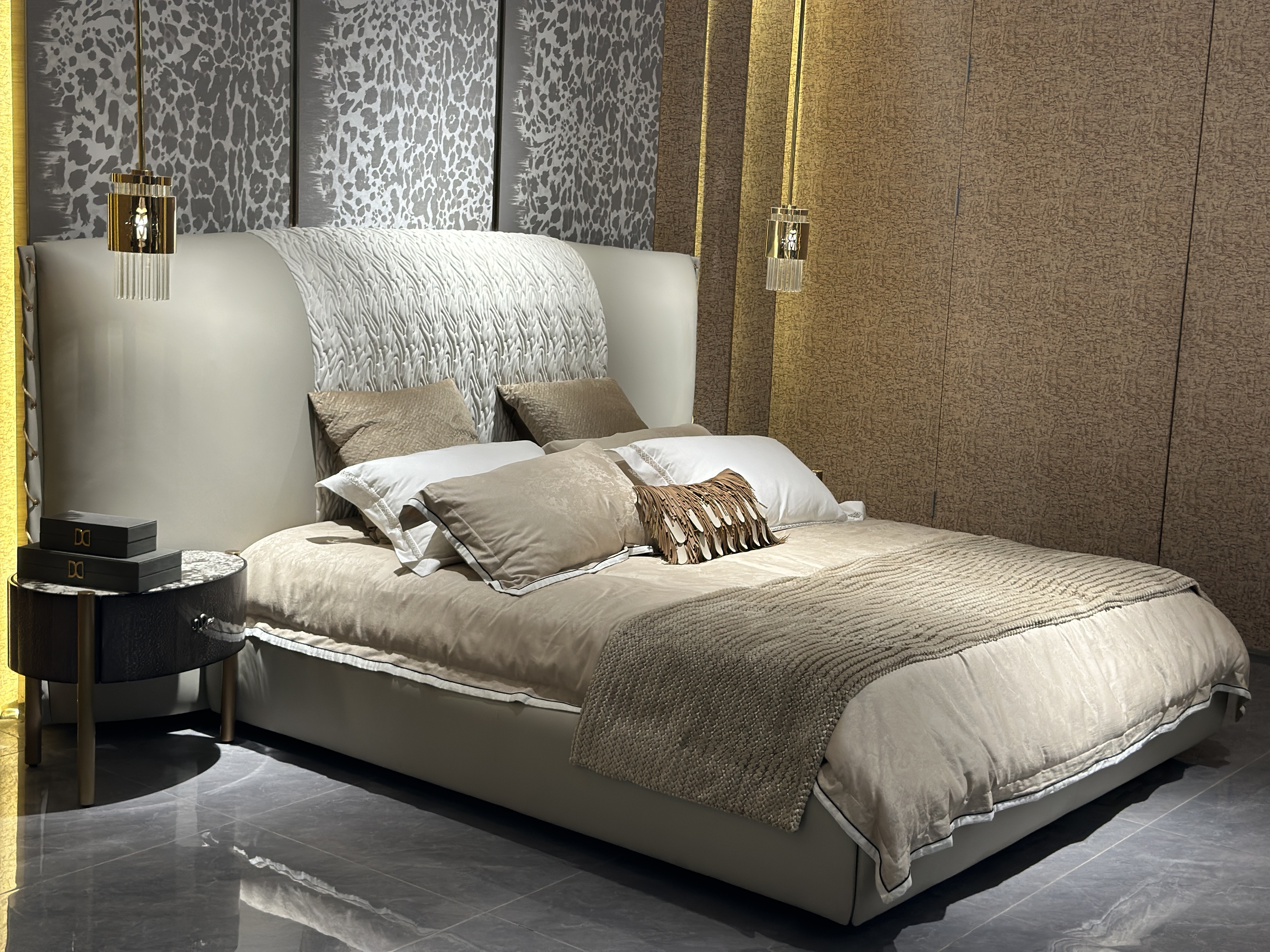 Luxury Upholstered Matress with Decorative Lacing