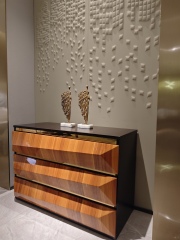 LuxuryGeometric Wooden Chest of Drawers